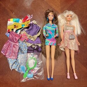 Totally hair Barbie and clothes lot
